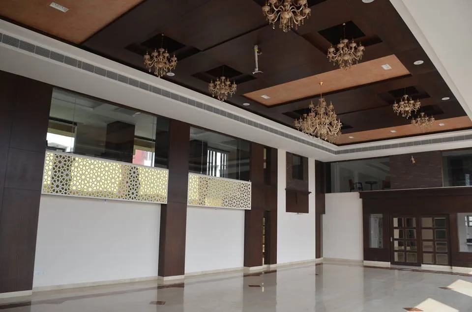 The banquet hall in the clubhouse
