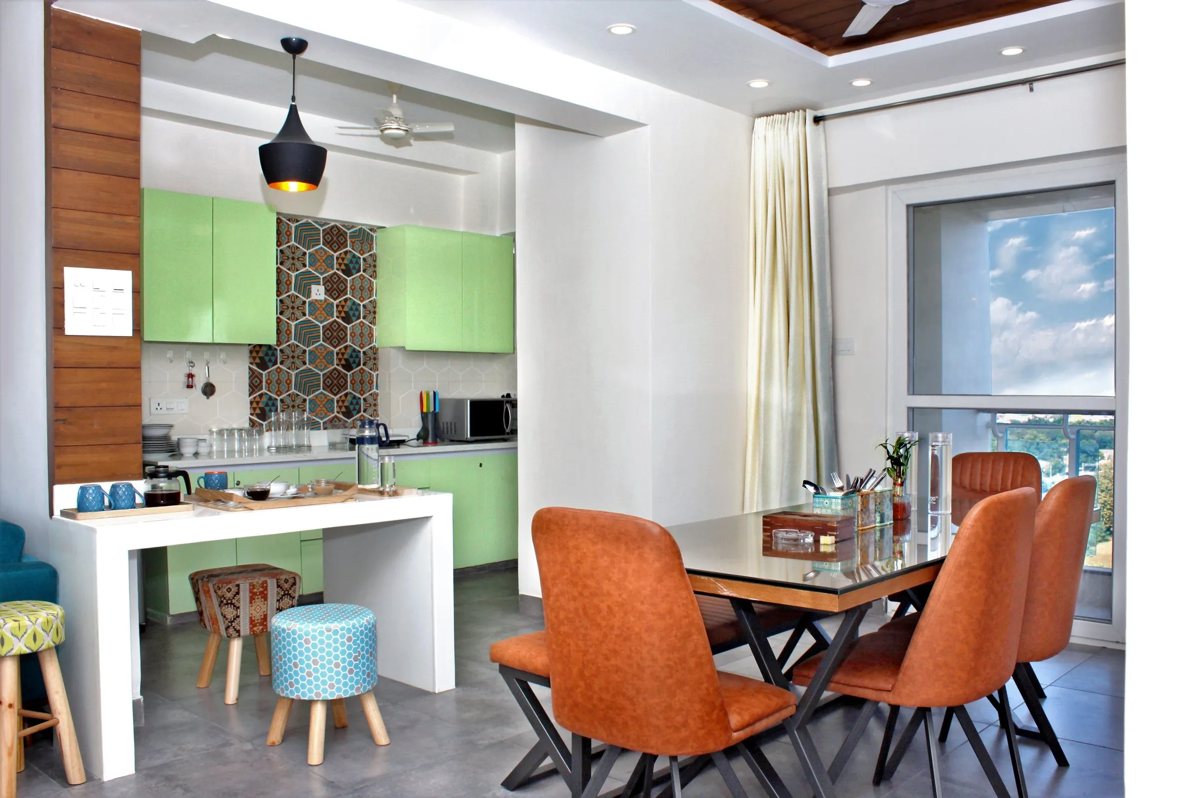 Kitchen of a furnished home