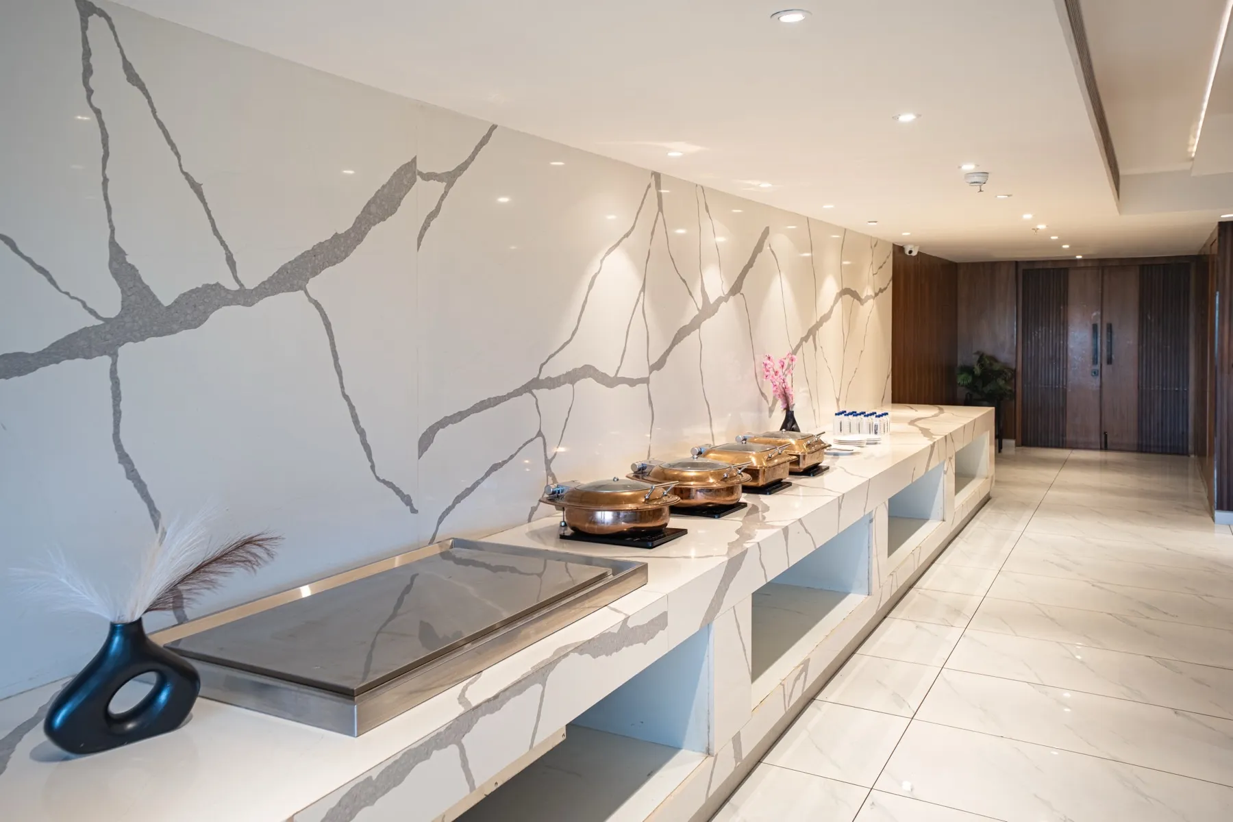 Buffet counter beside the MileStone Conference hall