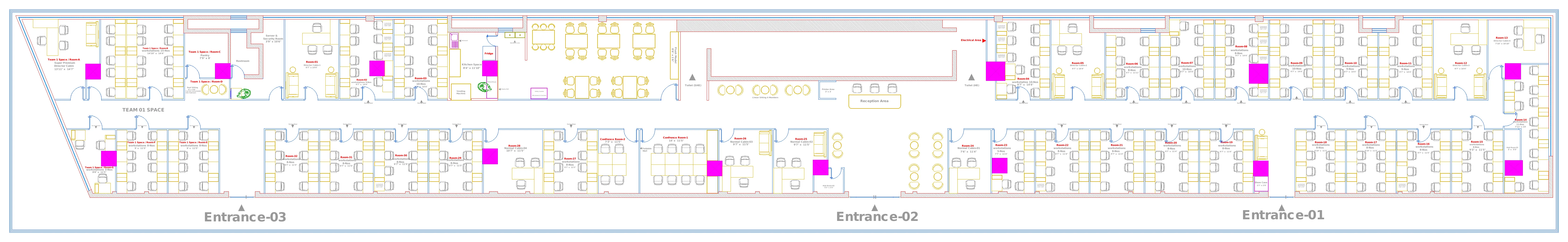 MileStone Coworking floor layout, fifth floor