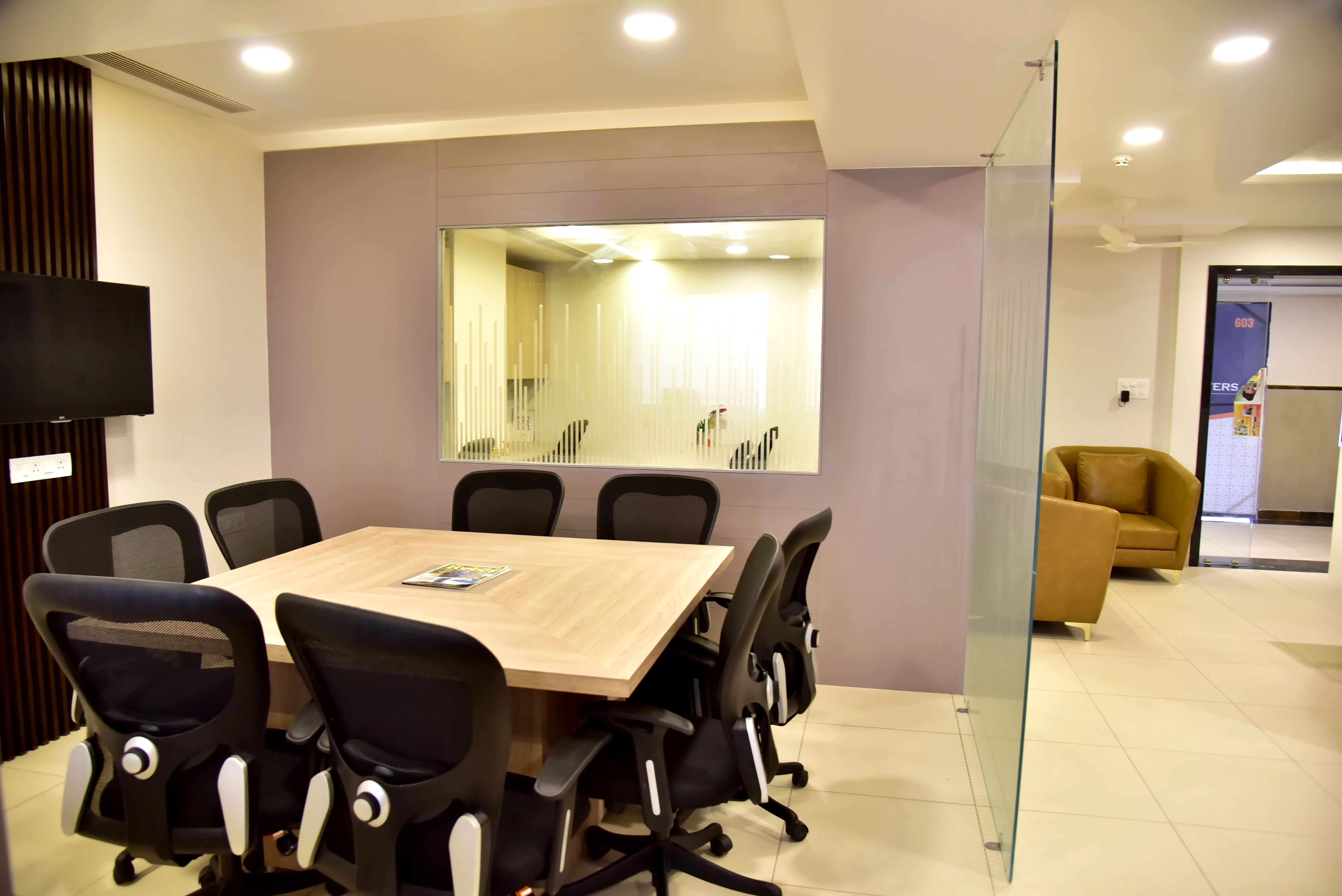 Furnished meeting room in a Keshar Towers office