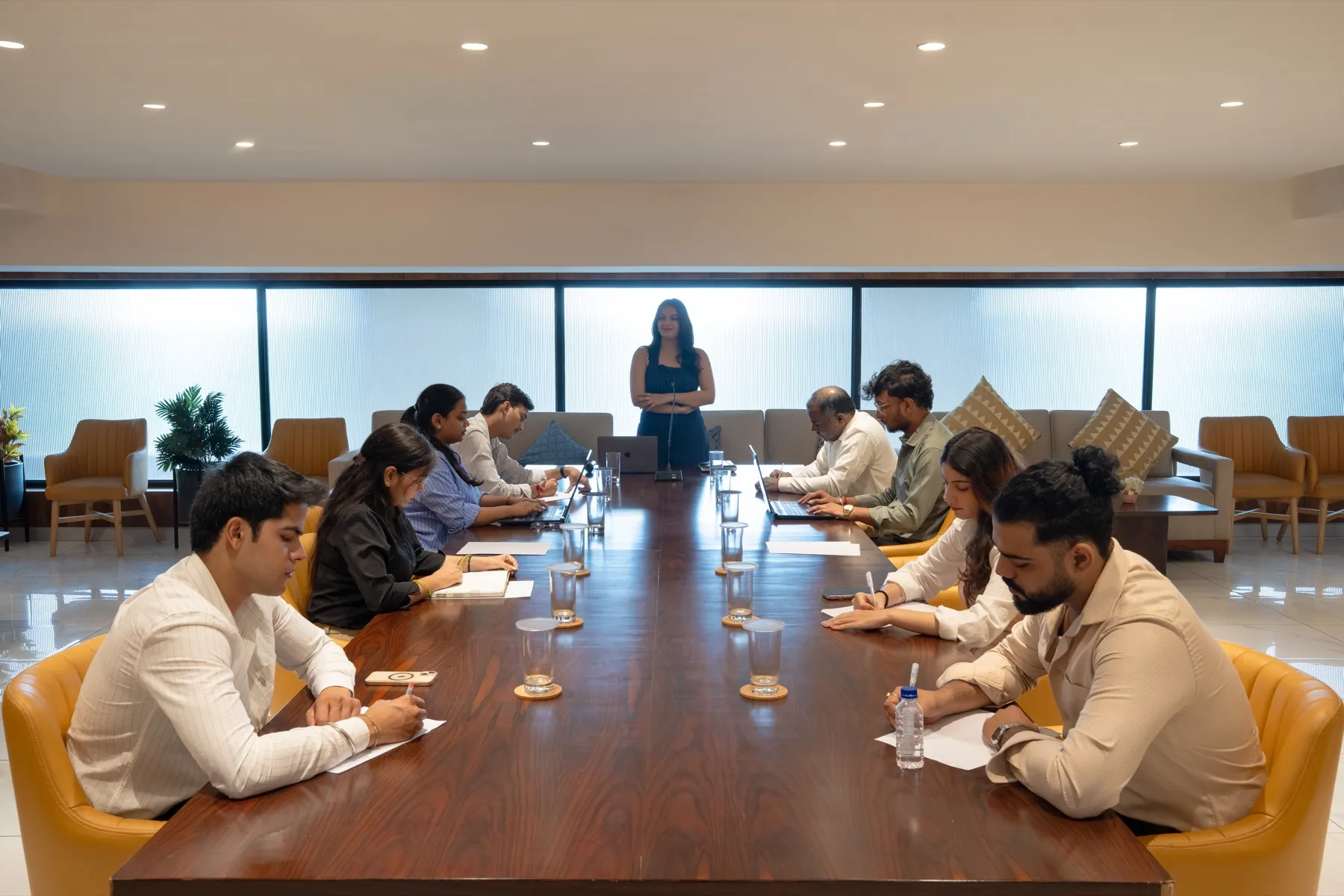 A working session at the MileStone Conference table
