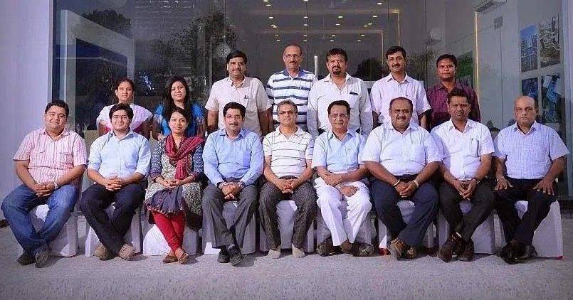 The Keshar Infrastructures team at the Keshar Apartments site office